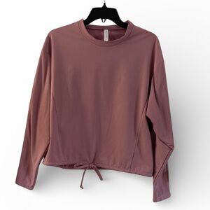 Embrace life Athleisure Dusty Rose Drawstring Hem Long Sleeve sweatshirt size M
